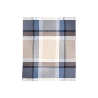 Шерстяной плед Valtery голубая клетка со скидкой в магазине Lux-Postel.com