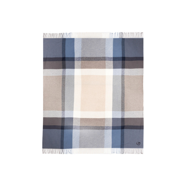 Шерстяной плед Valtery голубая клетка со скидкой в магазине Lux-Postel.com