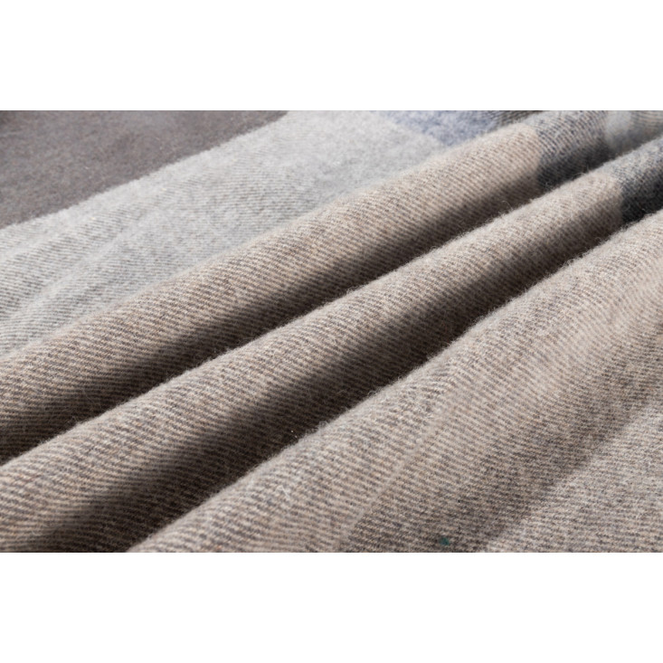 Шерстяной плед Valtery голубая клетка со скидкой в магазине Lux-Postel.com