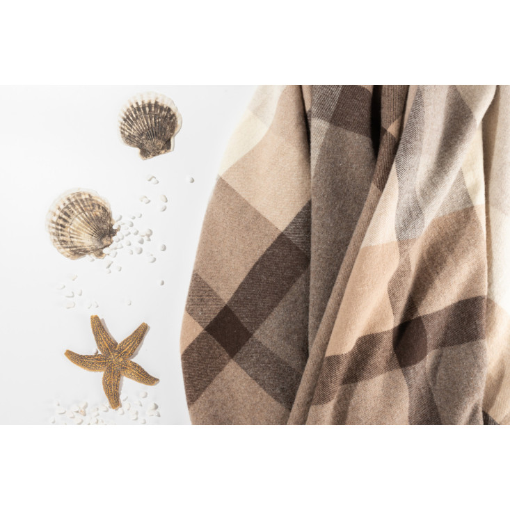 Шерстяной плед Valtery орех со скидкой в магазине Lux-Postel.com