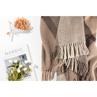 Шерстяной плед Valtery орех со скидкой в магазине Lux-Postel.com