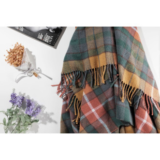 Шерстяной плед Valtery рыжий со скидкой в магазине Lux-Postel.com