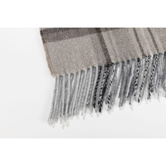 Шерстяной плед Valtery  серая клетка со скидкой в магазине Lux-Postel.com