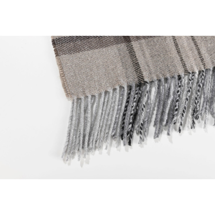 Шерстяной плед Valtery  серая клетка со скидкой в магазине Lux-Postel.com