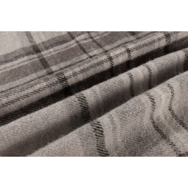 Шерстяной плед Valtery  серая клетка со скидкой в магазине Lux-Postel.com