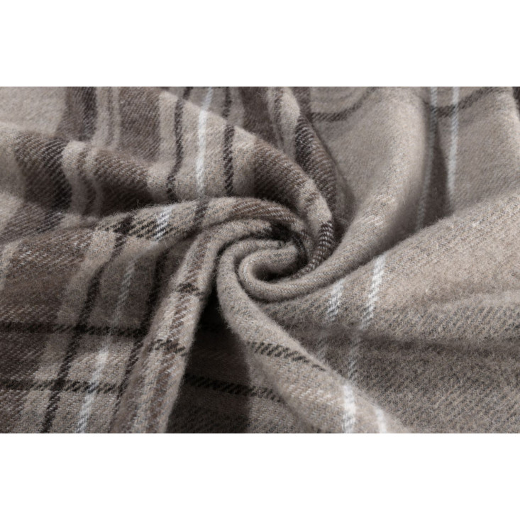Шерстяной плед Valtery  серая клетка со скидкой в магазине Lux-Postel.com