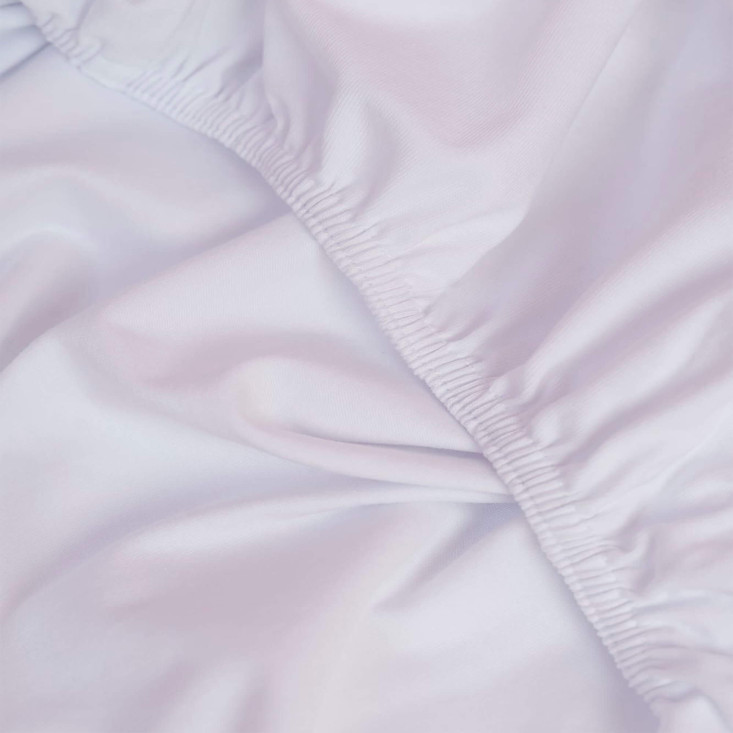 Простынь чехол 200х200 на резинке трикотажная German Grass Jersey White Grass