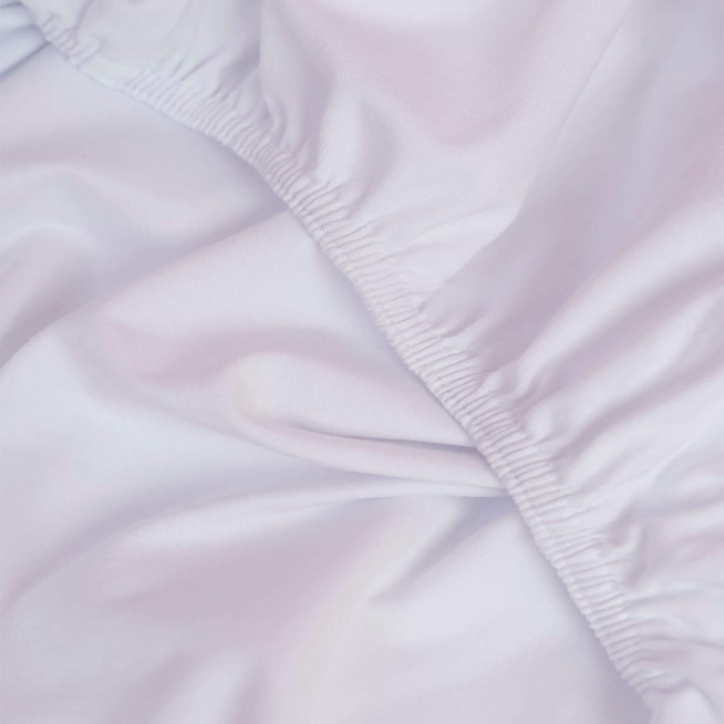 Простынь чехол 200х200 на резинке трикотажная German Grass Jersey White Grass