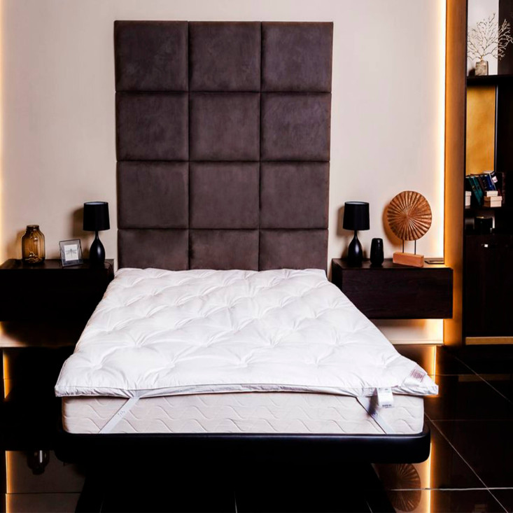 Наматрасник топпер шелковый 140х200 всесезонный на резинках German Grass Topper Silk Grass