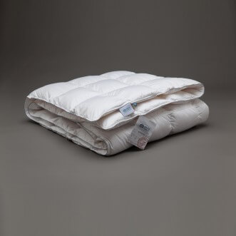 Одеяло 1,5 спальное 160х220 всесезонное German Grass Серый пух (Gray Familie Down) из пуха в магазине Lux-Postel.com