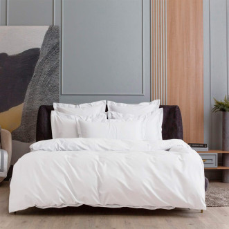 Пододеяльник 1,5 спальный 160х220 German Grass Альпийский белый (Alpine White Allure) в магазине Люкс Постель