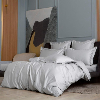 Пододеяльник евро макси 220х240 German Grass Пепельное Очарование (Alpine White Allure) в магазине Люкс Постель