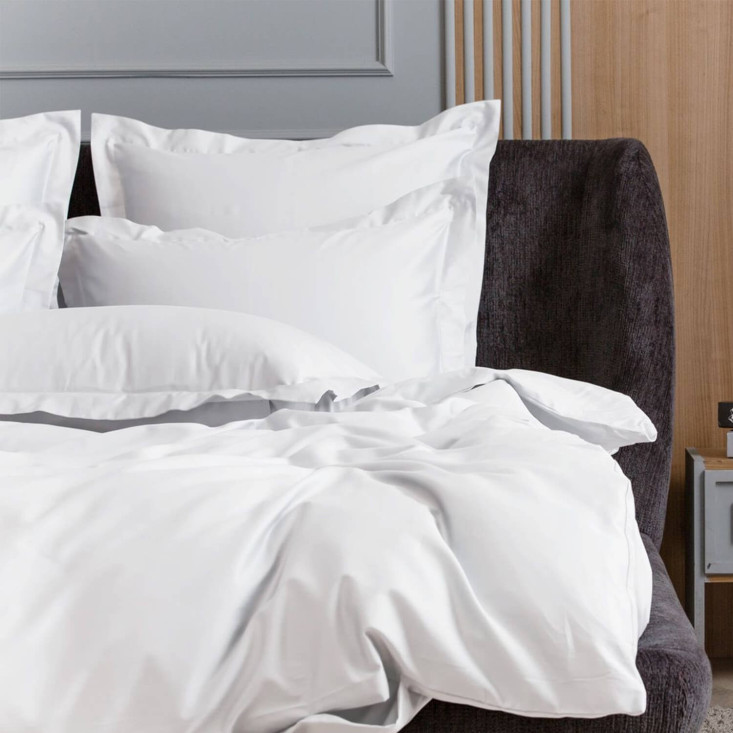 Постельное белье евро мако сатин Alpine White Allure Grass German Grass
