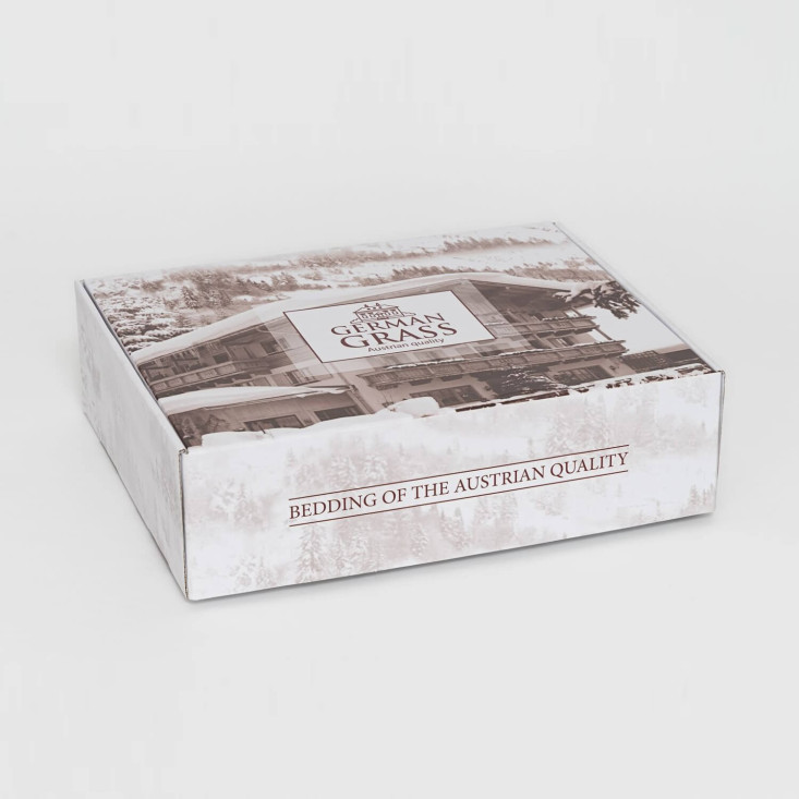 Постельное белье семейное мако сатин Alpine White Allure Grass German Grass