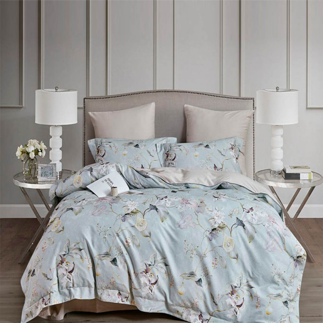 Постельное белье евро Фланель люкс Asabella Бергамот