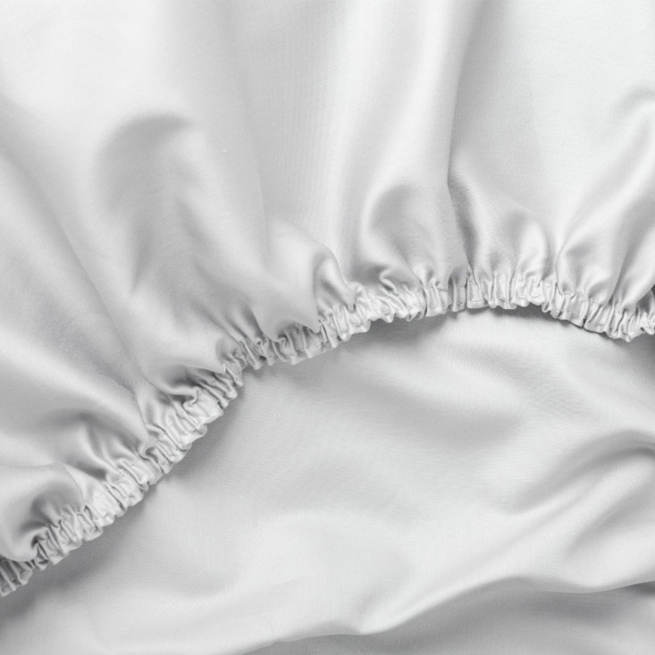 Простыня на резинке мако-сатин 180х200х40 Ash grey Allure Grass German Grass