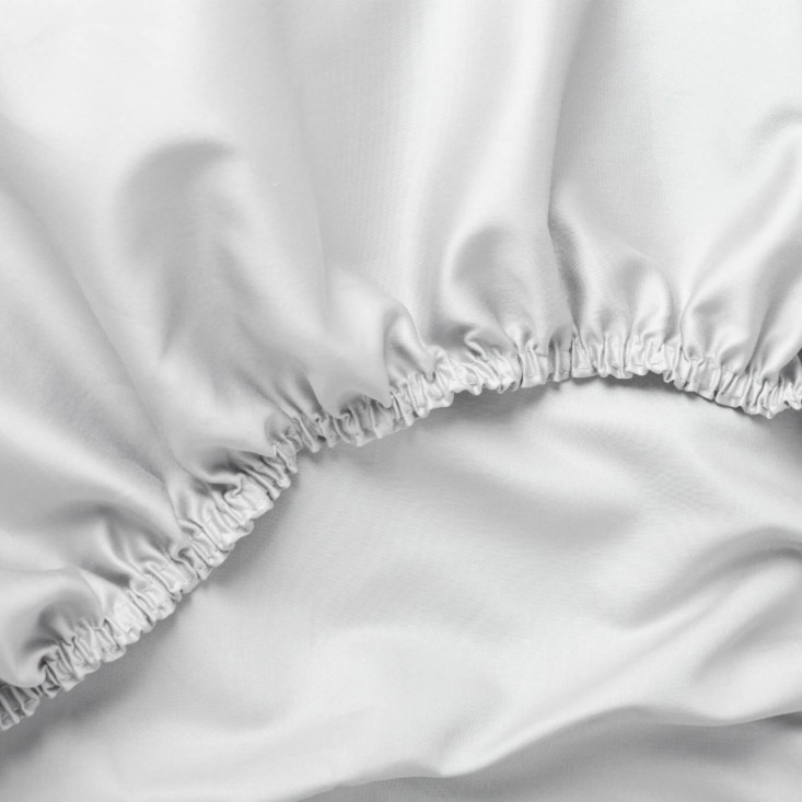 Постельное белье евро мако сатин Ash grey Allure Grass German Grass простынь на резинке 160x200