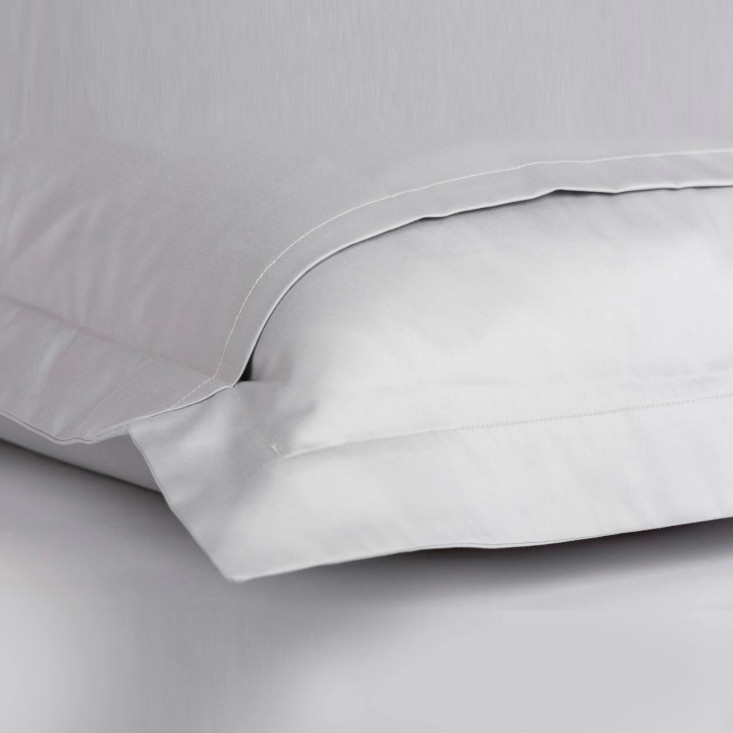 Постельное белье евро мако сатин Ash grey Allure Grass German Grass простынь на резинке 160x200